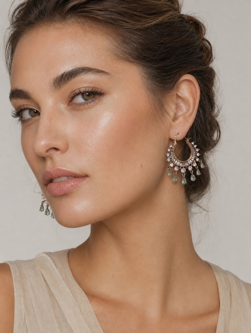 ✨ Statement Crystal Fringe Hoop Earrings ✨